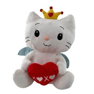 Dan Dee Angel Cat Sugar Plush 10" Valentine Kitty Princess Pouch Wings Read